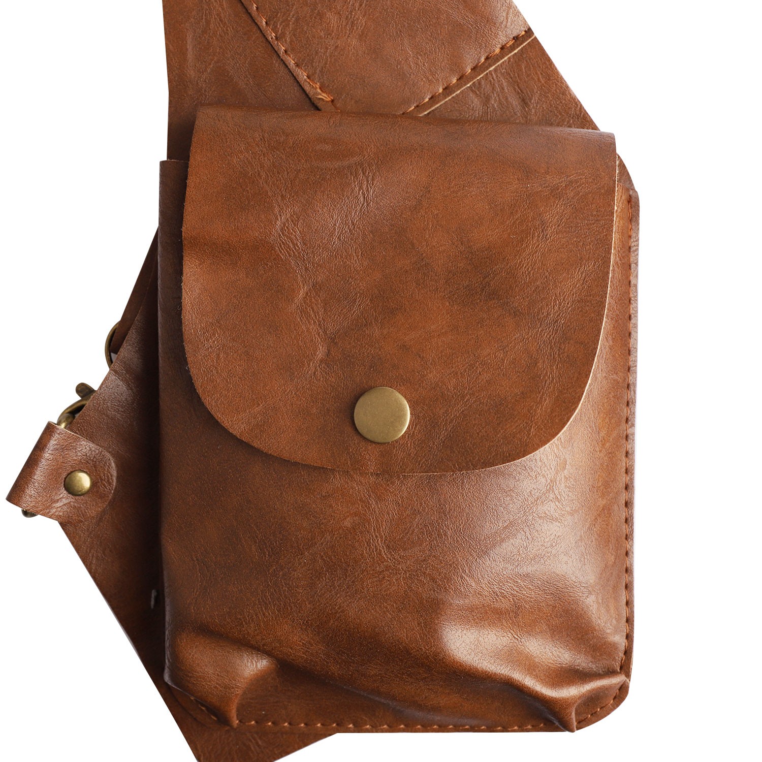 Adjustable Strap PU Leather Hidden Holster Vest Bag Double Shoulder Armpit Bag