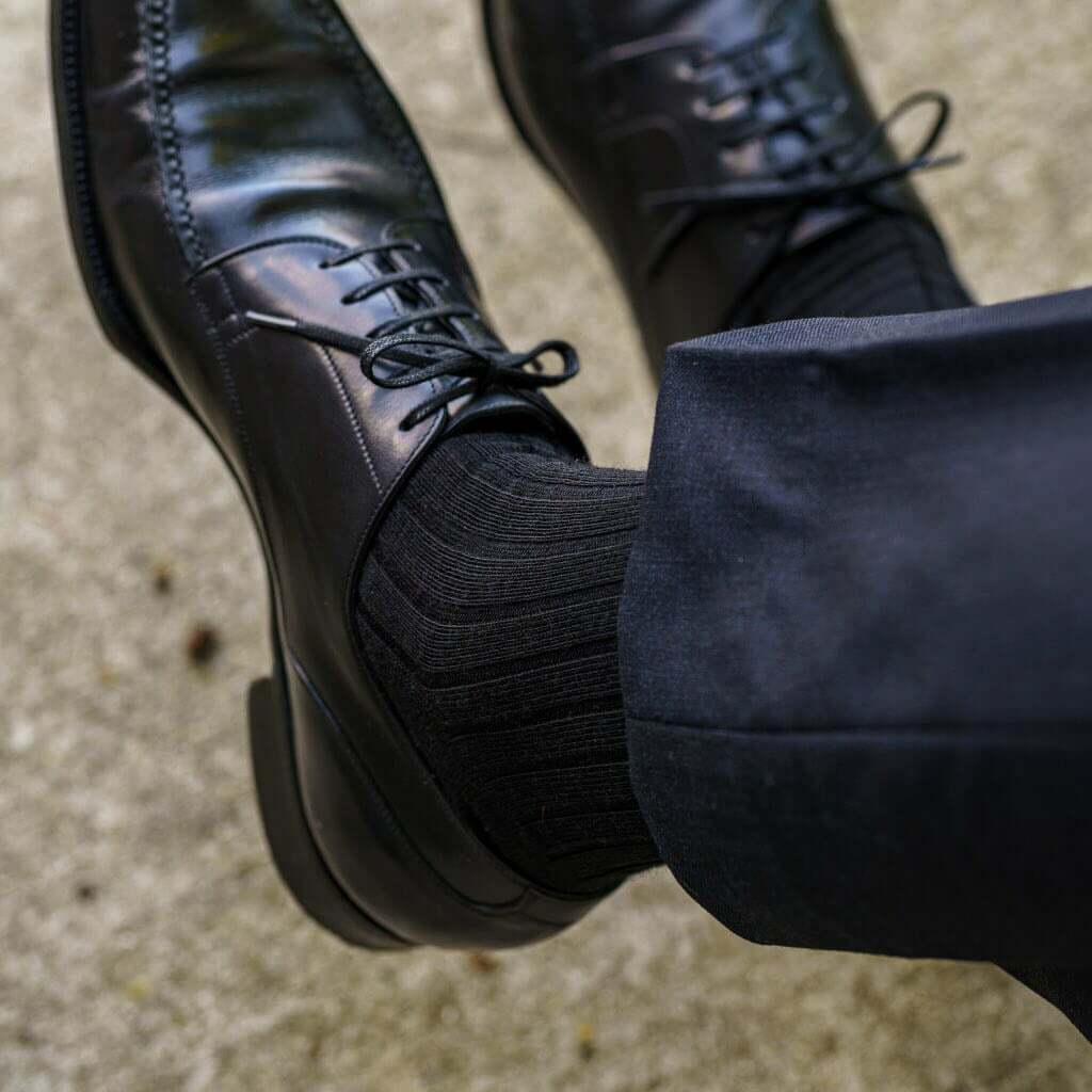 Mens 3-12 Pairs Solid Plain Black Mid Calf Classic Dress Socks Cotton Size 10-13