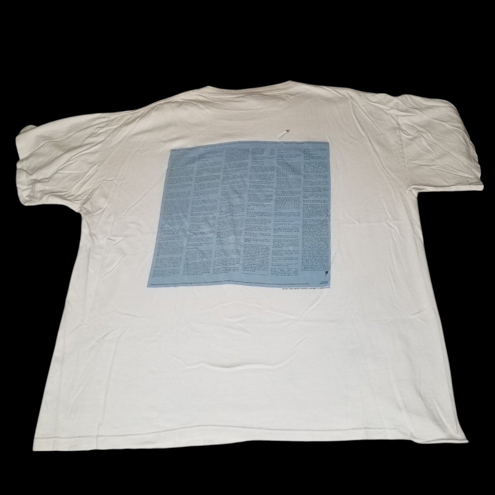 Vintage 90s Tori Amos Under The Pink T-shirt Brockum 1994 XL Single Stitch USA