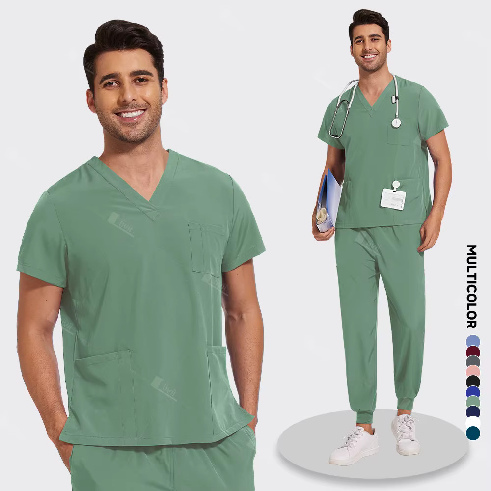 Lightweight Anti-Wrinkle Surgical Uniform Nurse Scrub Set for Women & Men Gift