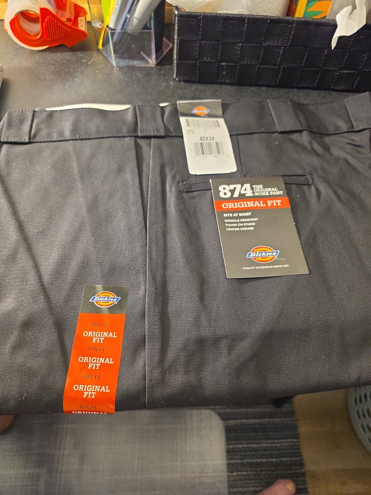 Dickies Mens Original 874® Work Pants black 40 x 34 original fit