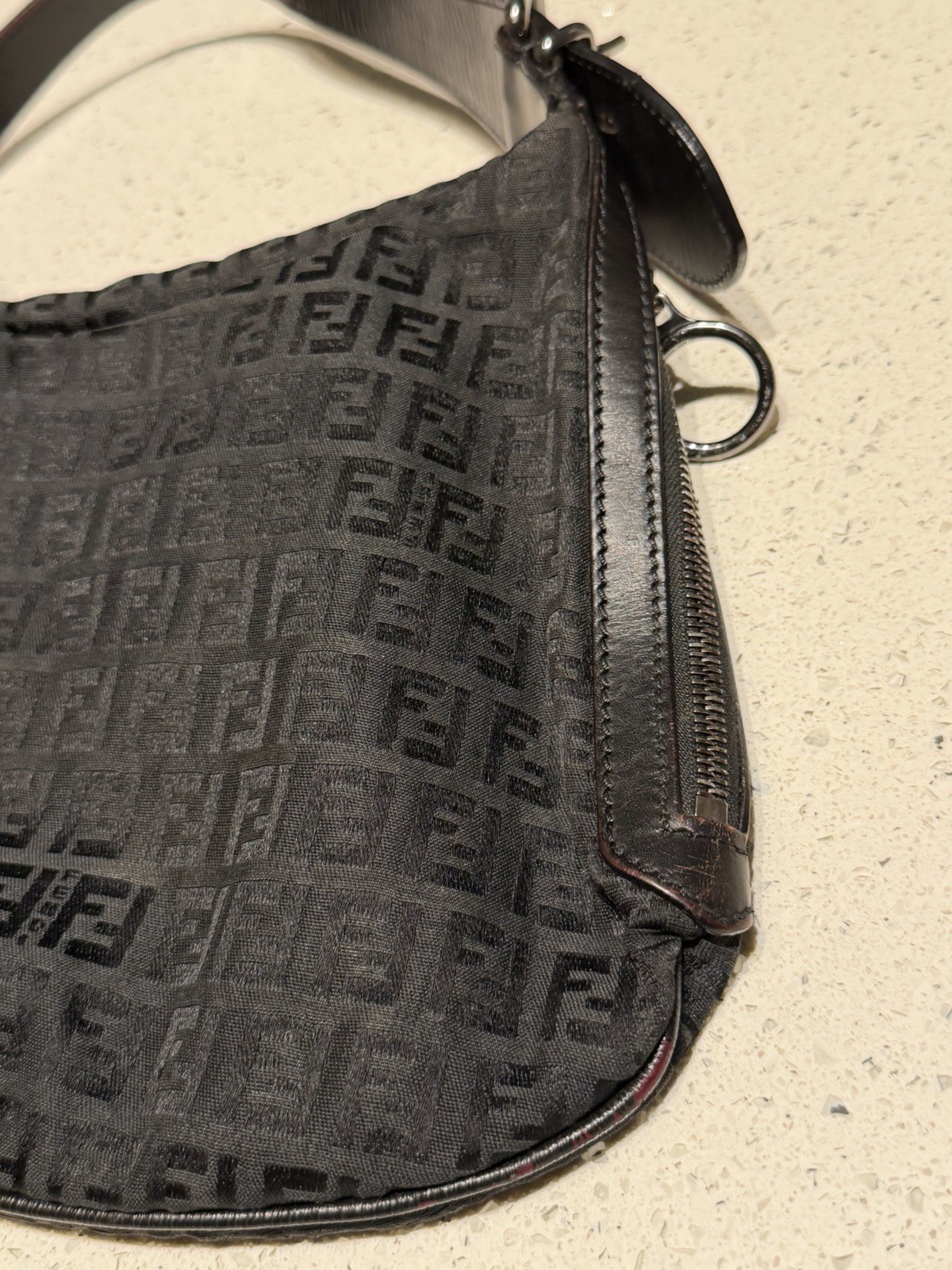 Fendi Black Zucchini Oyster Bag Rare