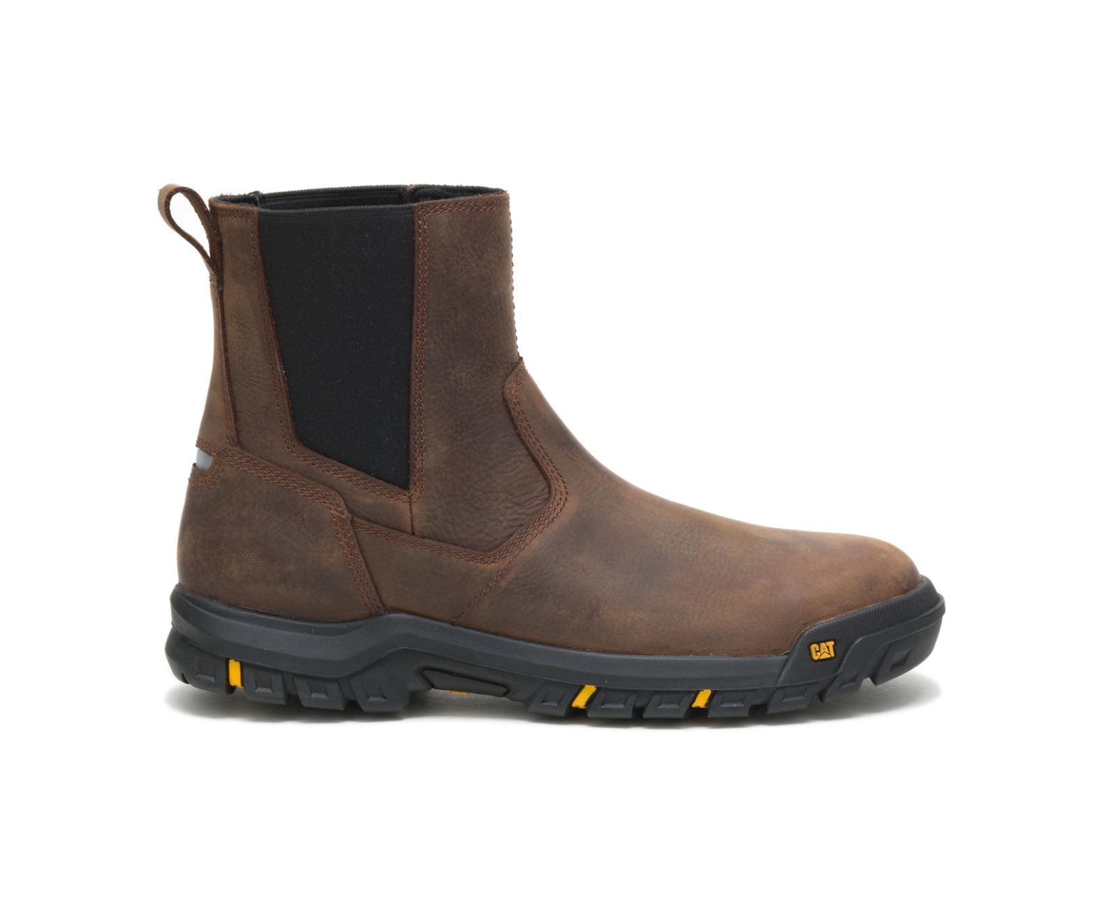 Mens Caterpillar WHEELBASE Soft Toe Pull On Boots P51033 Clay Brown