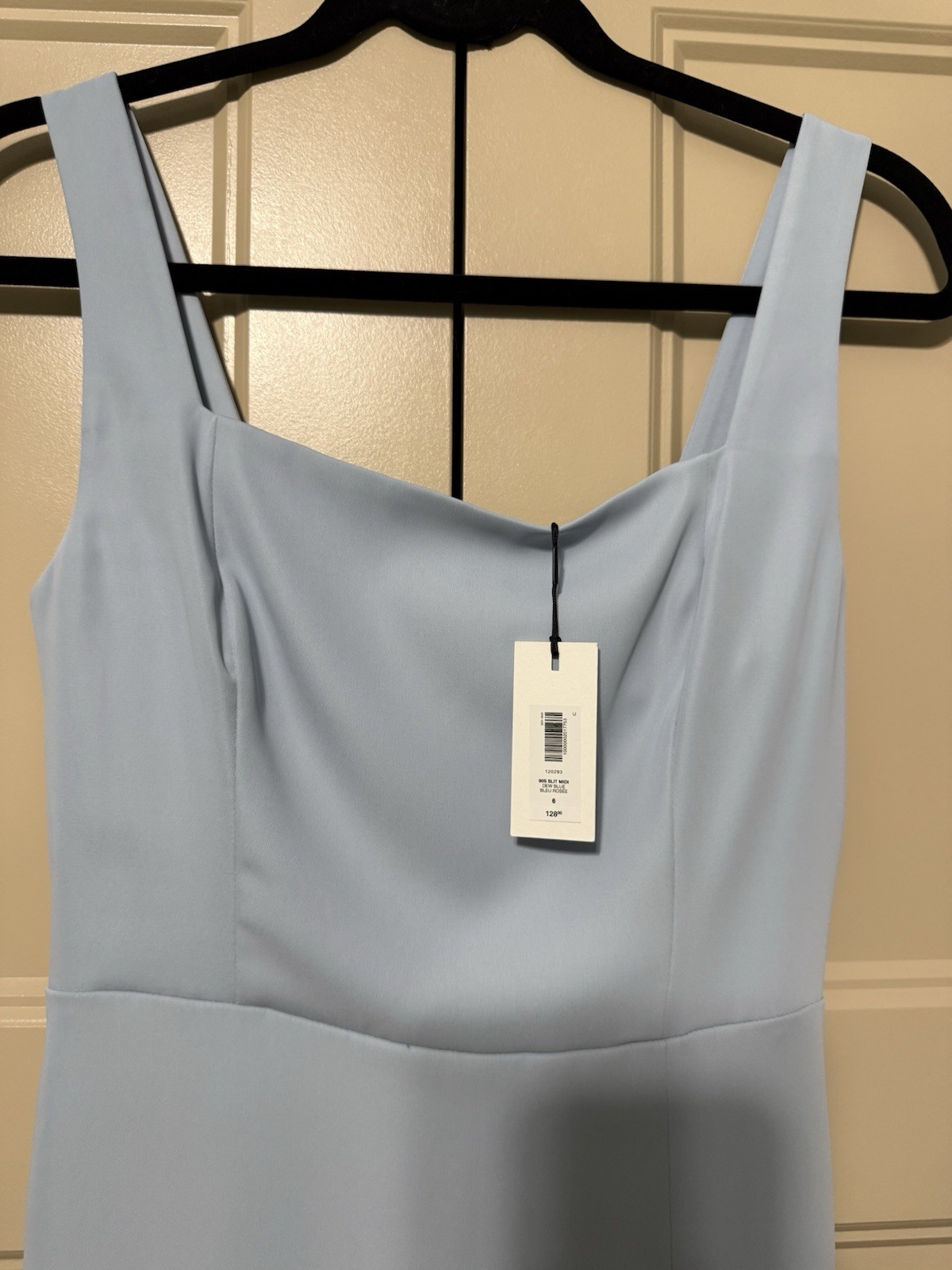 Babaton ’90s Slit Satin Midi Dress from Aritzia in Dew Blue Size 6