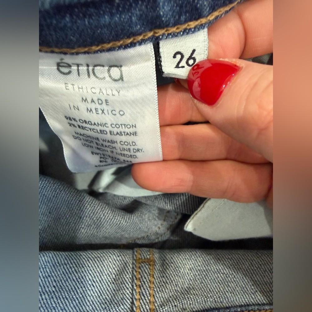 🌴 Ética Scarlet Mid-Rise Slim Jeans — Beach Break (Size 26) — NWT