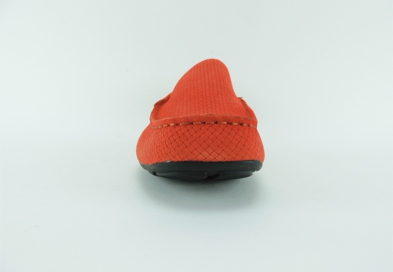 Alfani Men’s Kendric Textured Drivers Orange Suede Size 10 M
