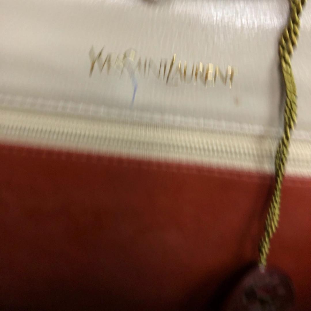Yves Saint Laurent Shoulder Bag Beige W10.2in / D1.3in / H7.9in Authentic