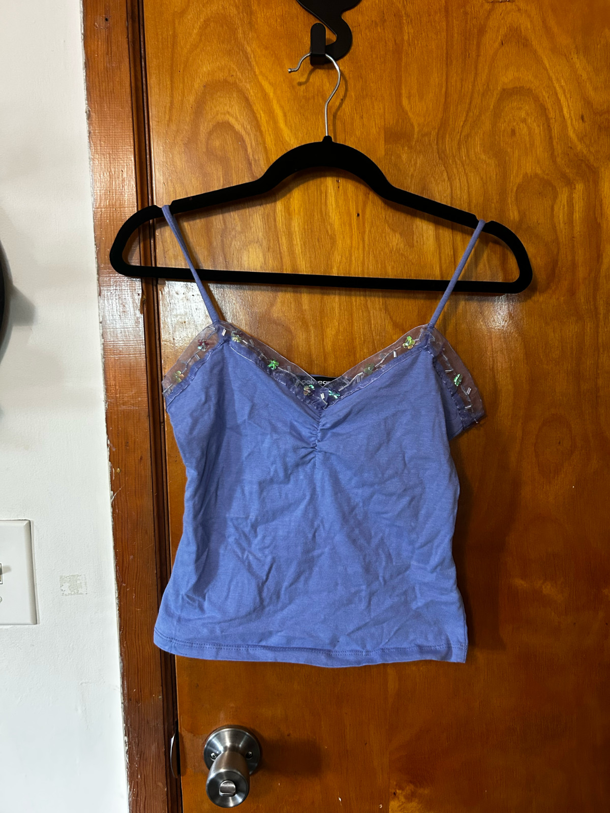 Vintage Coolwear USA blue beaded tank top Size Large