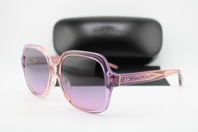 NEW COACH HC 8395U 581390A CLEAR PINK GOLD AUTHENTIC SUNGLASSES 54-17