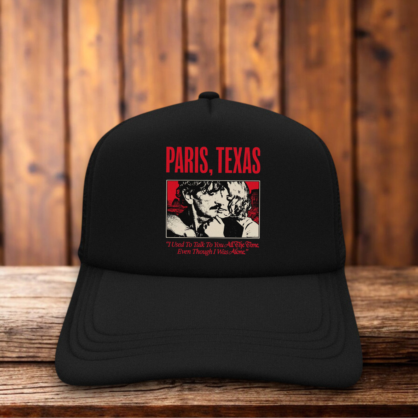 Paris, Texas 1984 Cult Classic Mens Trucker Hat Black Cannes Festival Winner