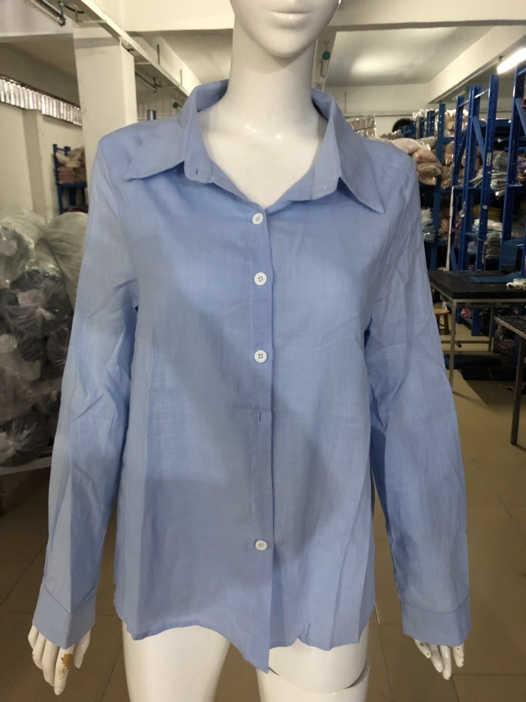 Women’s Long Sleeve Cotton Linen Shirt Elegant Casual Button Down Blouse Tops