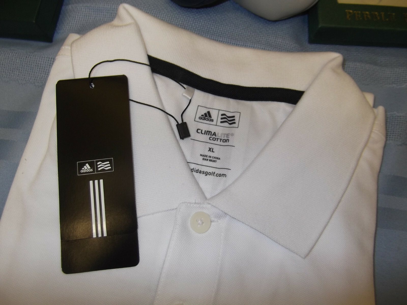 Adidas ClimaLite Long Sleeve Polo – XL – Cotton Poly Blend – NEW in PLASTIC