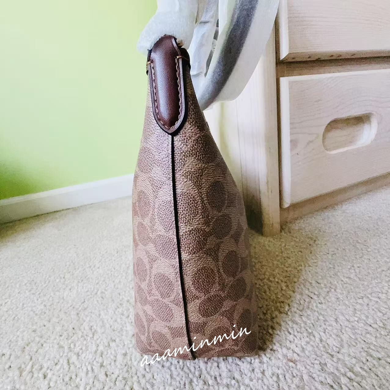 NWT Coach Laurel Shoulder Bag In Signature Canvas CV975 -Gold/Tan/Brown