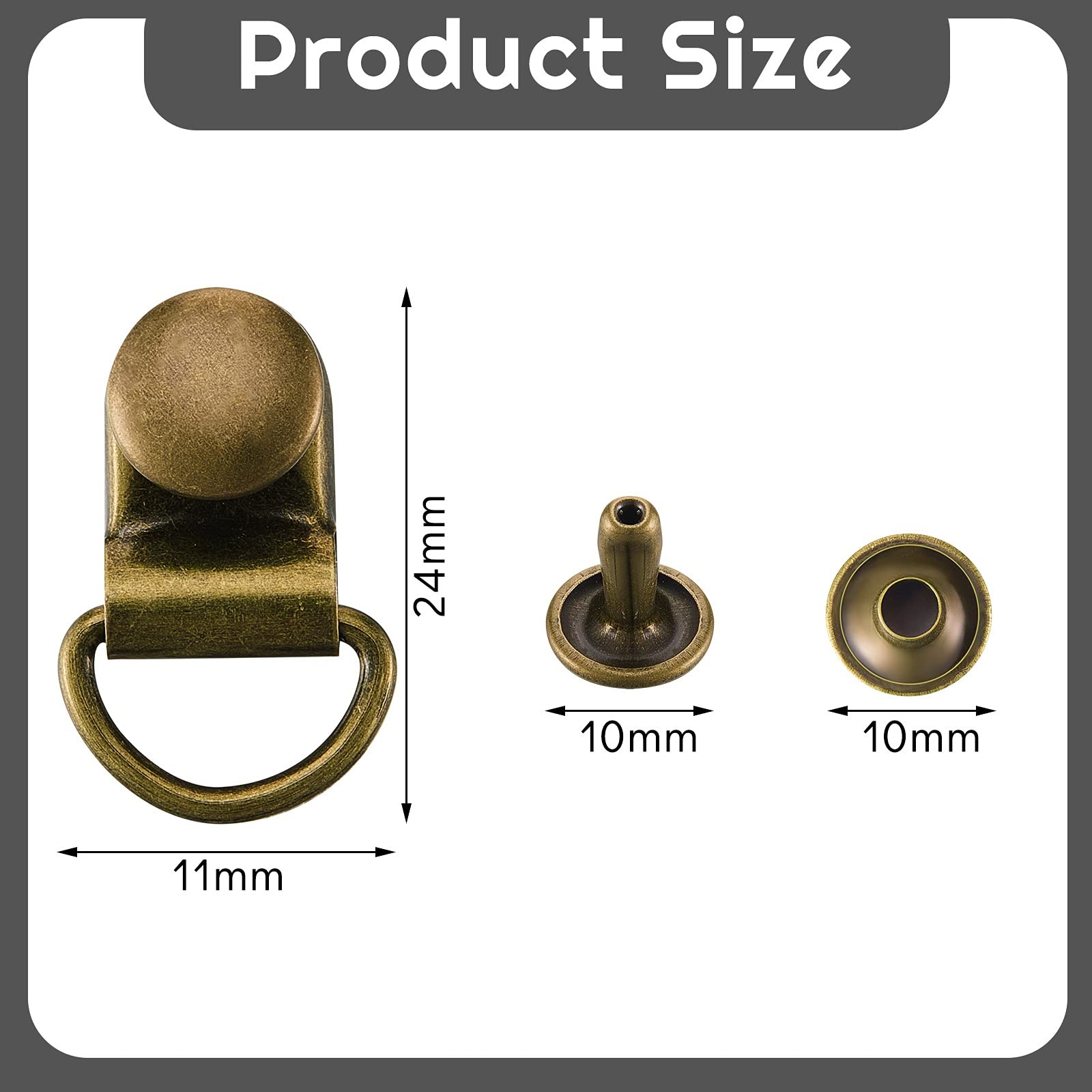 Jutom 300 Pieces Bronze Shoe Boot Laces Hooks Eyelet Repair Kit Metal Boot Laces