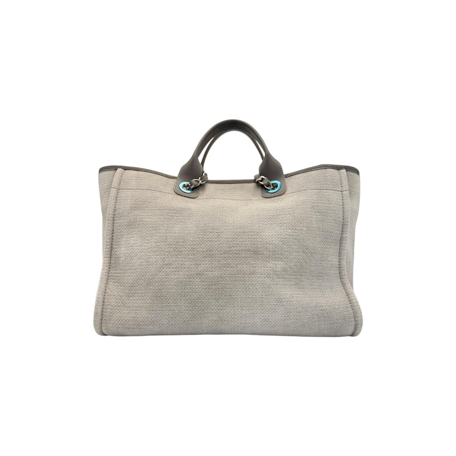 Chanel 2015 Medium Gray Deauville Shopping Tote