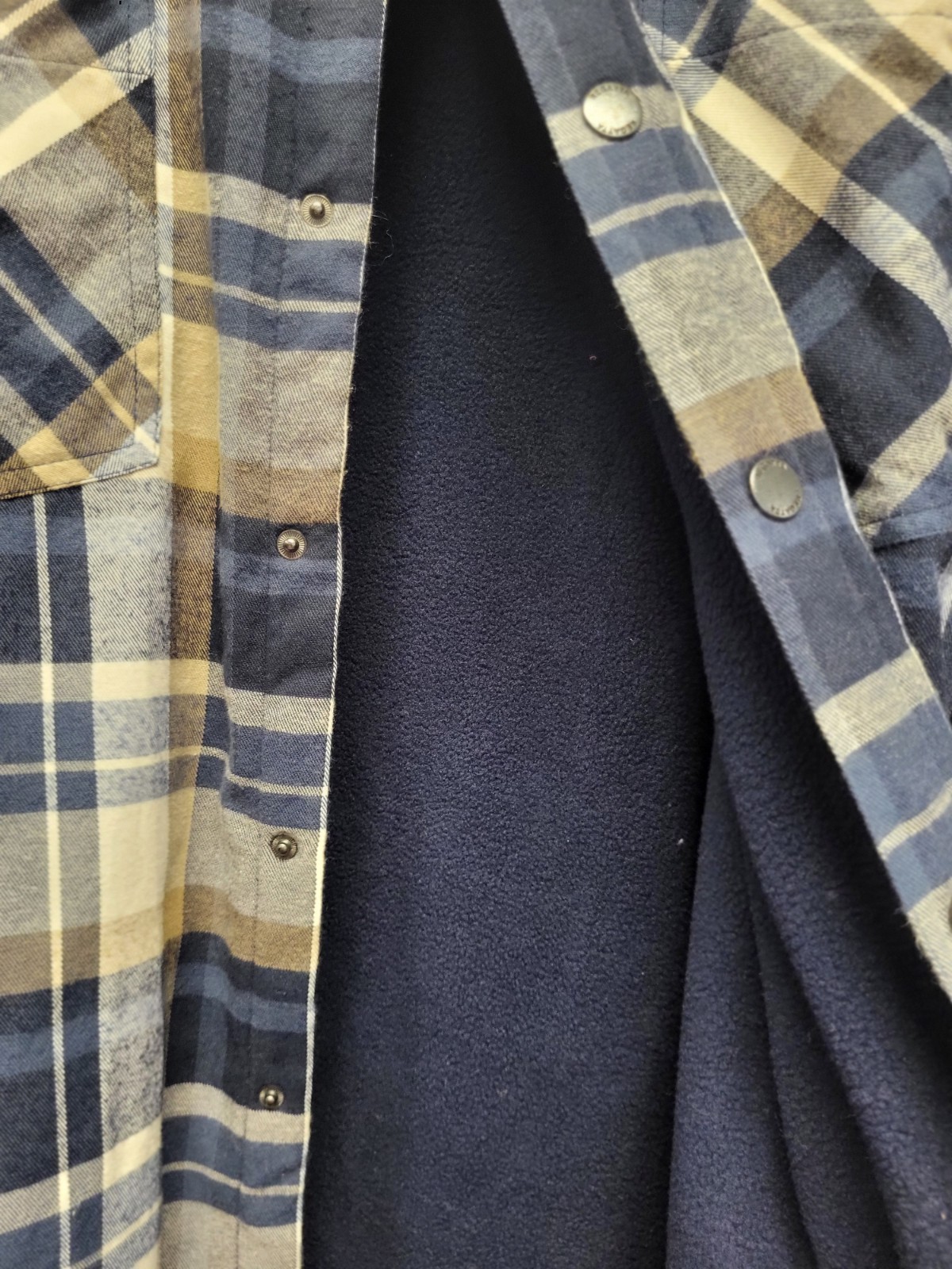 Regatta Thamos Blue/Gold Check Lined Long Sleeve Brushed Shirt Uk XXL.PD2008524