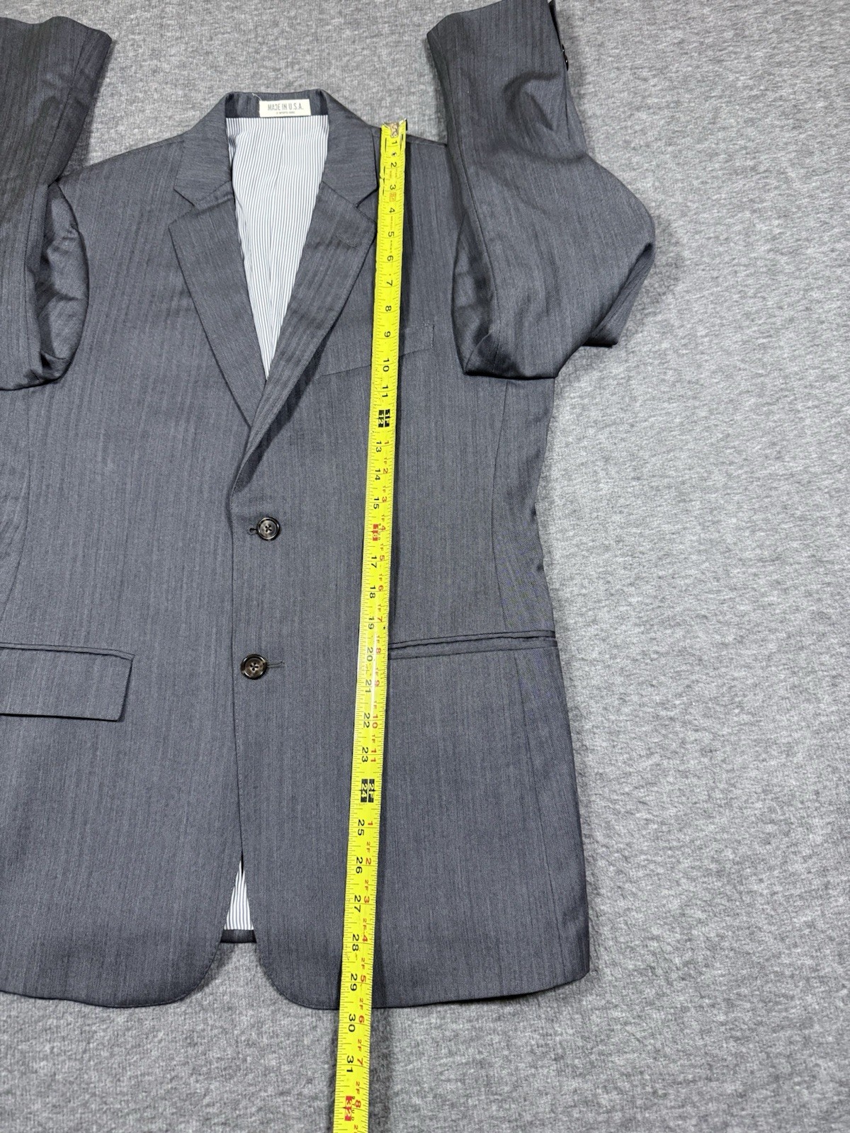 Todd Snyder Mayfair Fit Men 38R Wool Blazer Charcoal Gray Two Button Made in USA