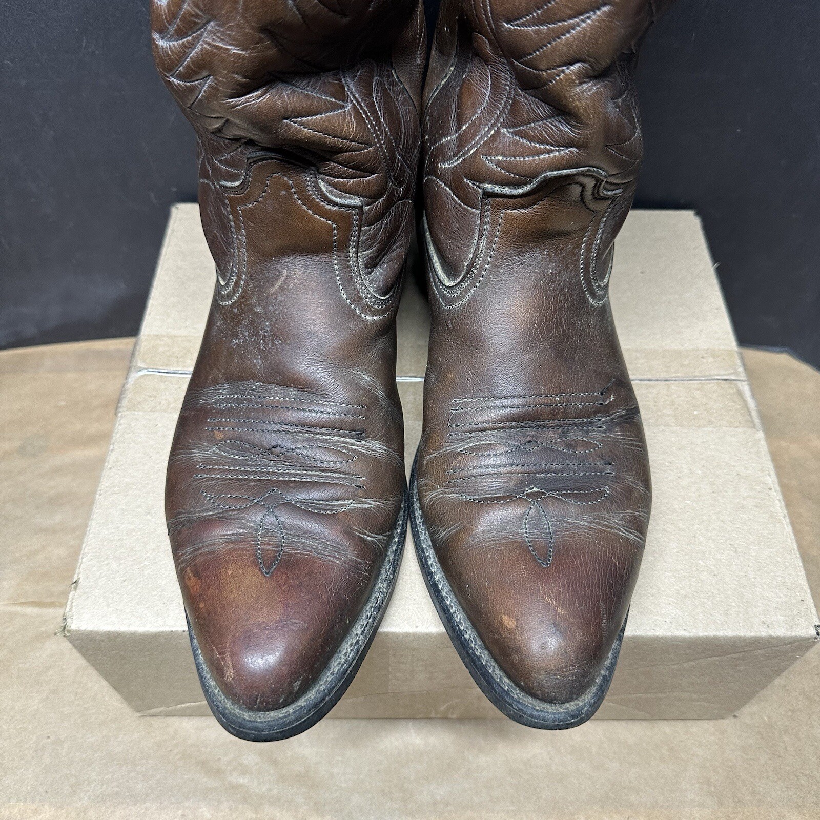 Vintage Red Wing Pecos 9801 Brown Leather Western Cowboy Work Boots Men’s 9.5 B