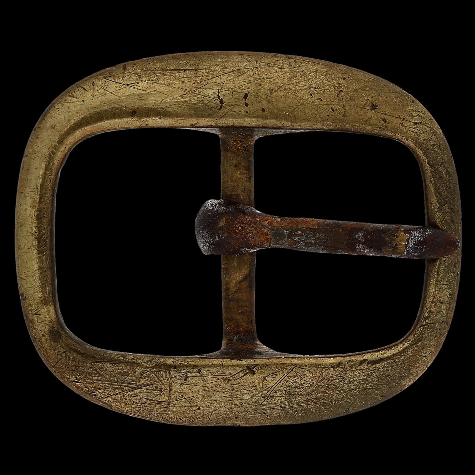 1″ Brass Plain Centerbar Antique Western Cowboy Workwear Vintage Belt Buckle