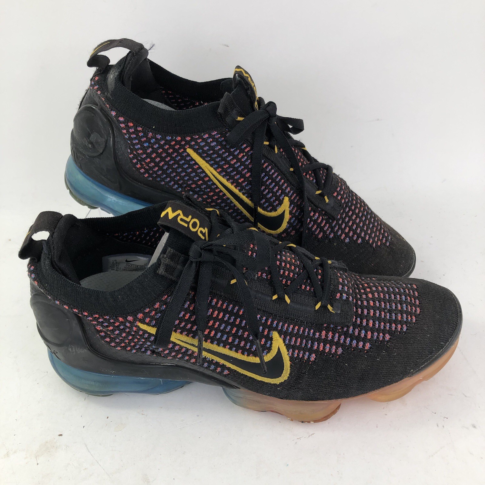 Nike Air VaporMax 2021 Flyknit Black Sneakers Mens Size 8.5 DV2119-001