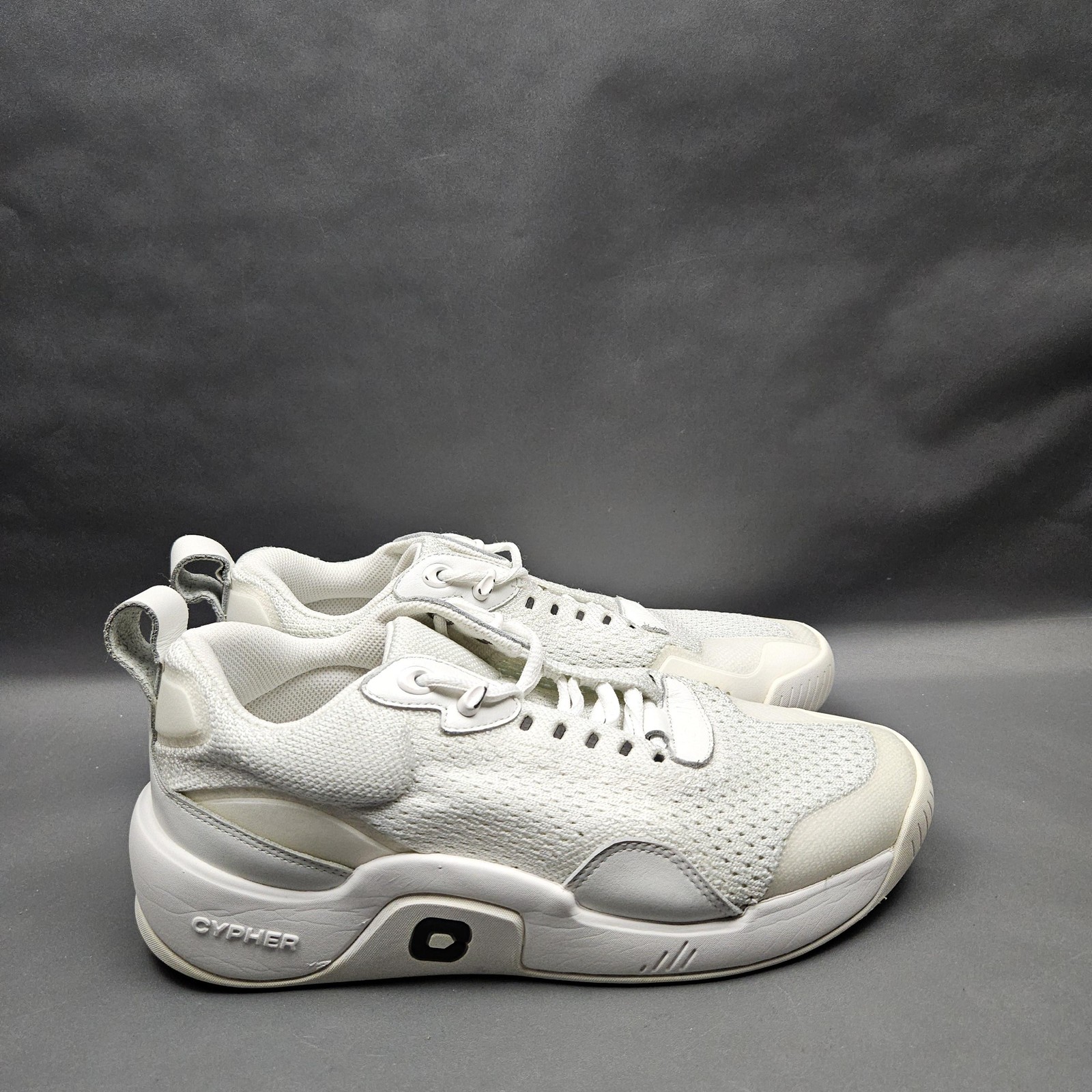 Cypher Key211 Pickleball Shoes Mens Size 8 White Mesh Low Top Tennis Sneakers