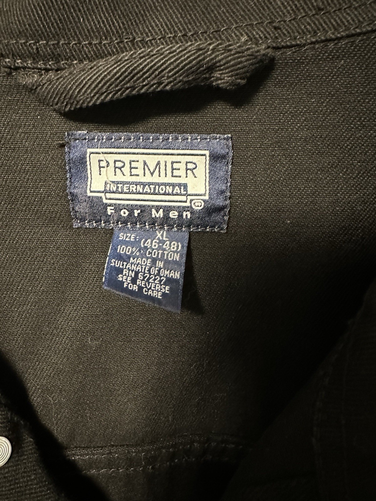 Premier International Dungaree Jacket Button Up Men XL Custom Deer