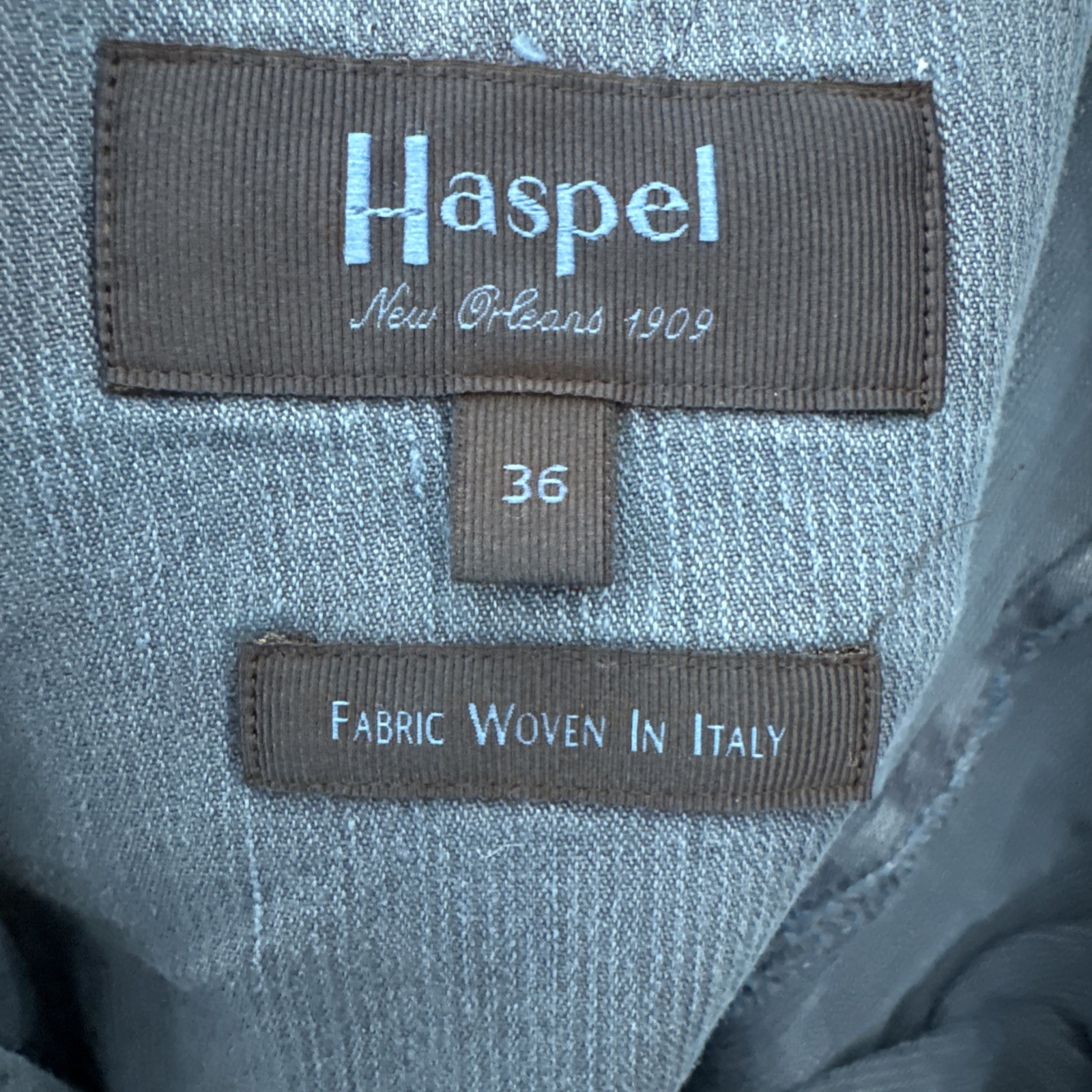 Haspel Corded Linen Blend Drawstring Trouser Blue Slim Fit Mens 36 New