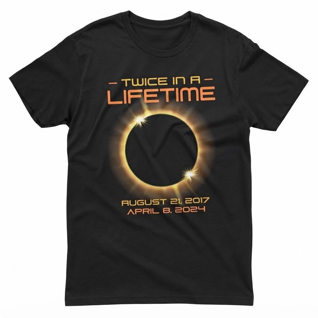 solar eclipse shirt Twice in a lifetime total Solar eclipse of April 8, 2024 Tee