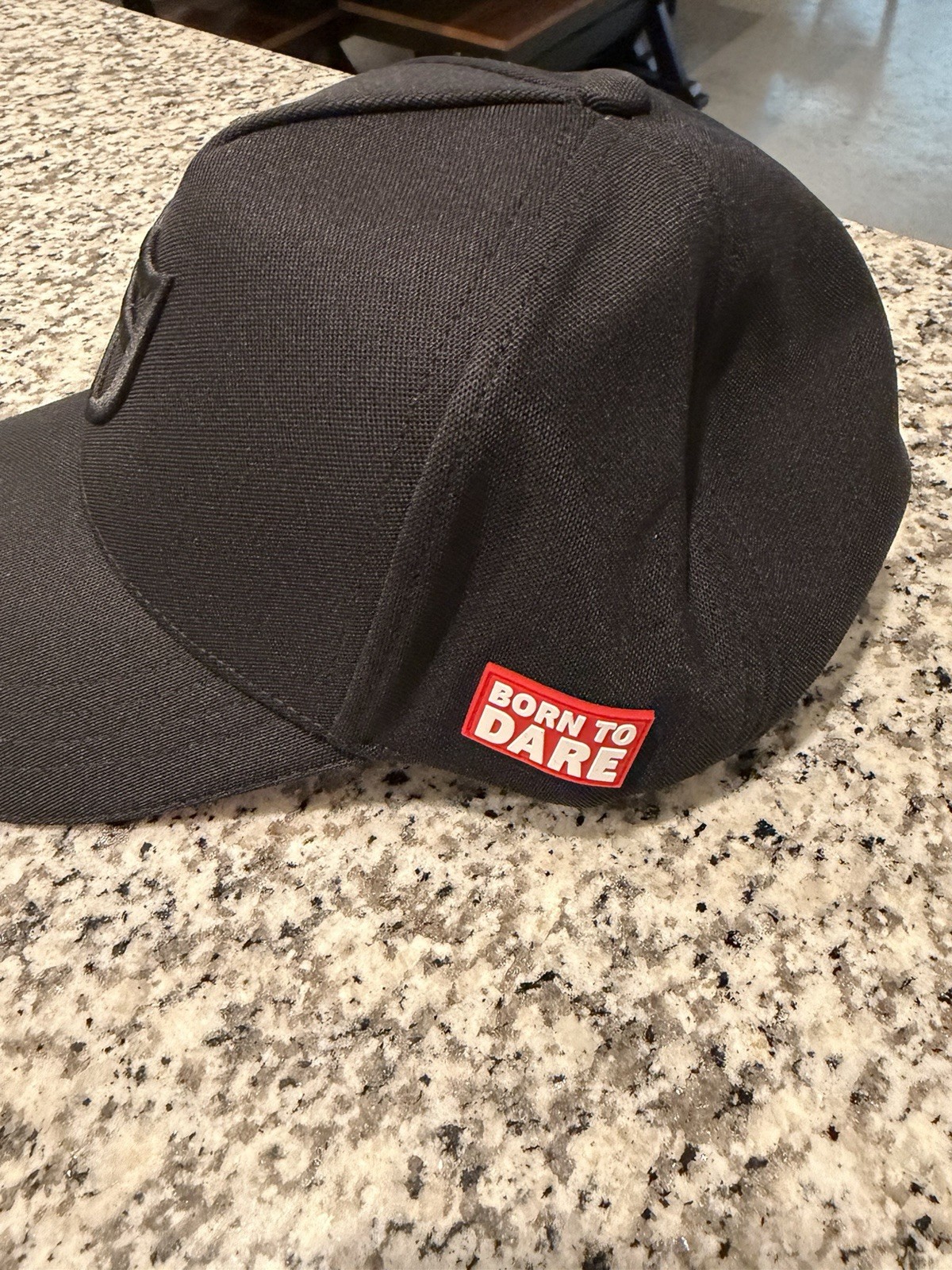 Tudor Watch Authentic Stealth Black Hat Cap w/ Black Shield “Born to Dare”