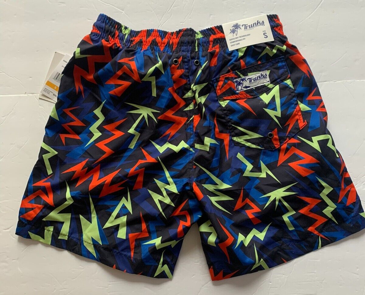 Sand n Sun Swim Trunks Bright Bolt Men’s Size Small NWT
