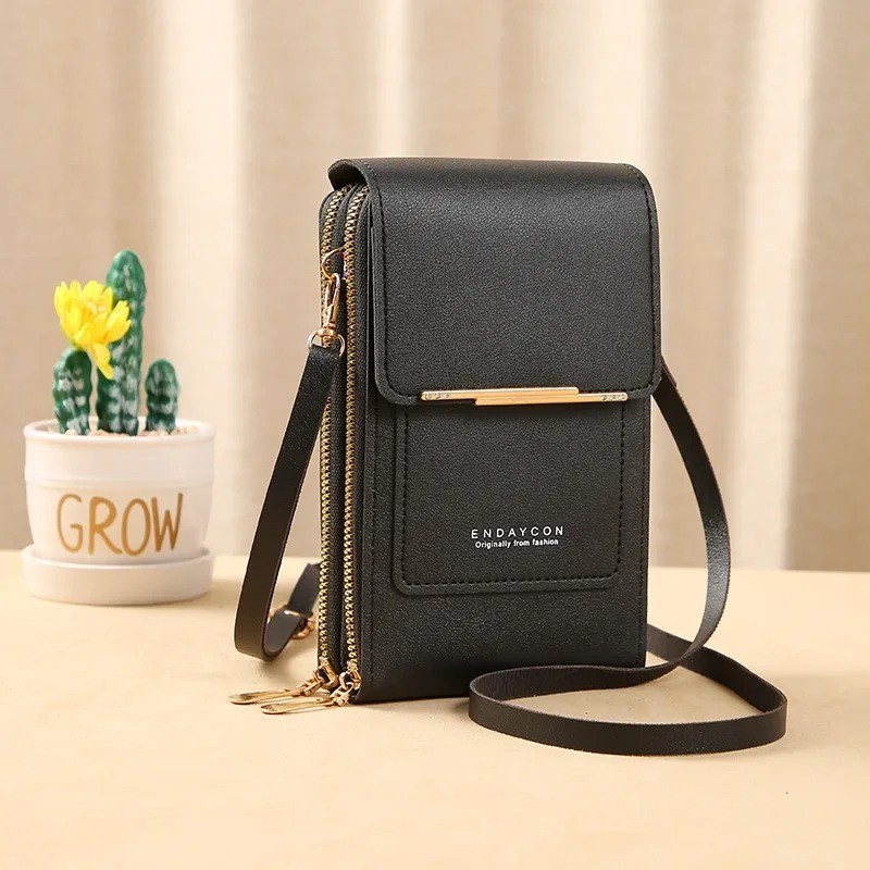 Women’s Crossbody Phone Bag Touch Screen Wallet PU Leather Shoulder Purse