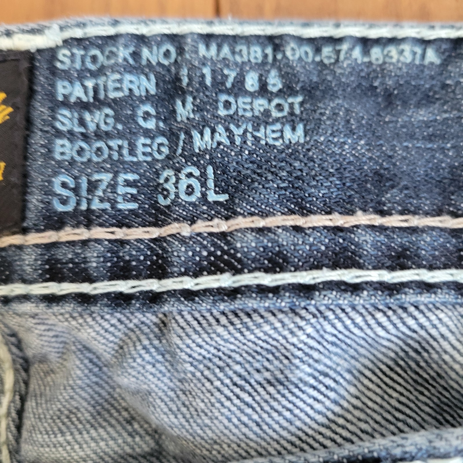 Salvage Supply Company Men’s Mayhem Bootleg Jeans Size 38×33 Western Distressed