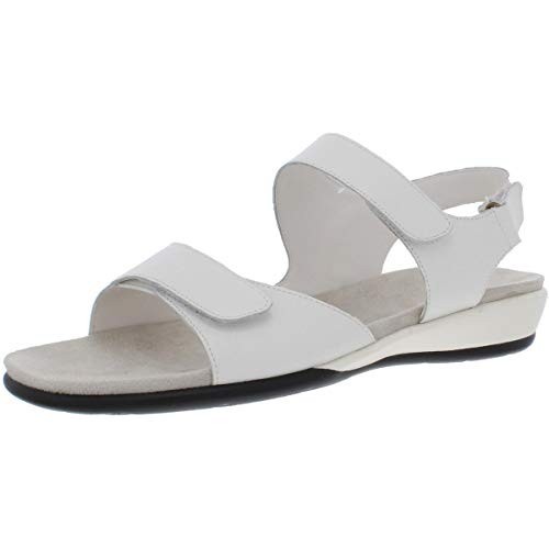 NIB White Womens Easy Spirit Hartwell Leather Sandals Size 11 M