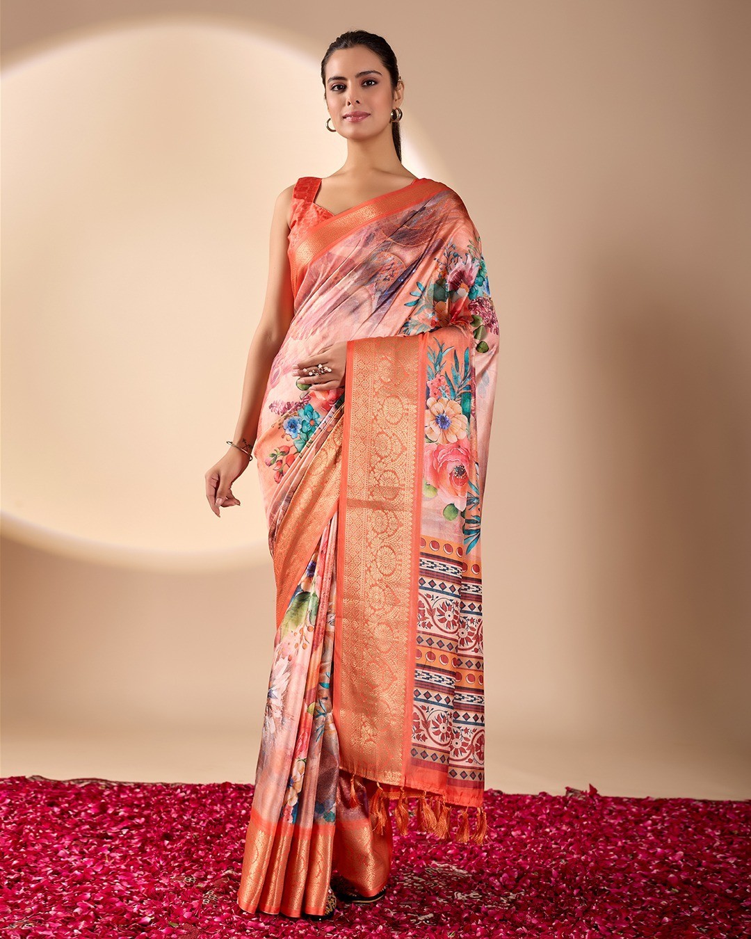 Designer Bollywood Bridal Silk Saree Blouse South Indian Ethnic Ready Made