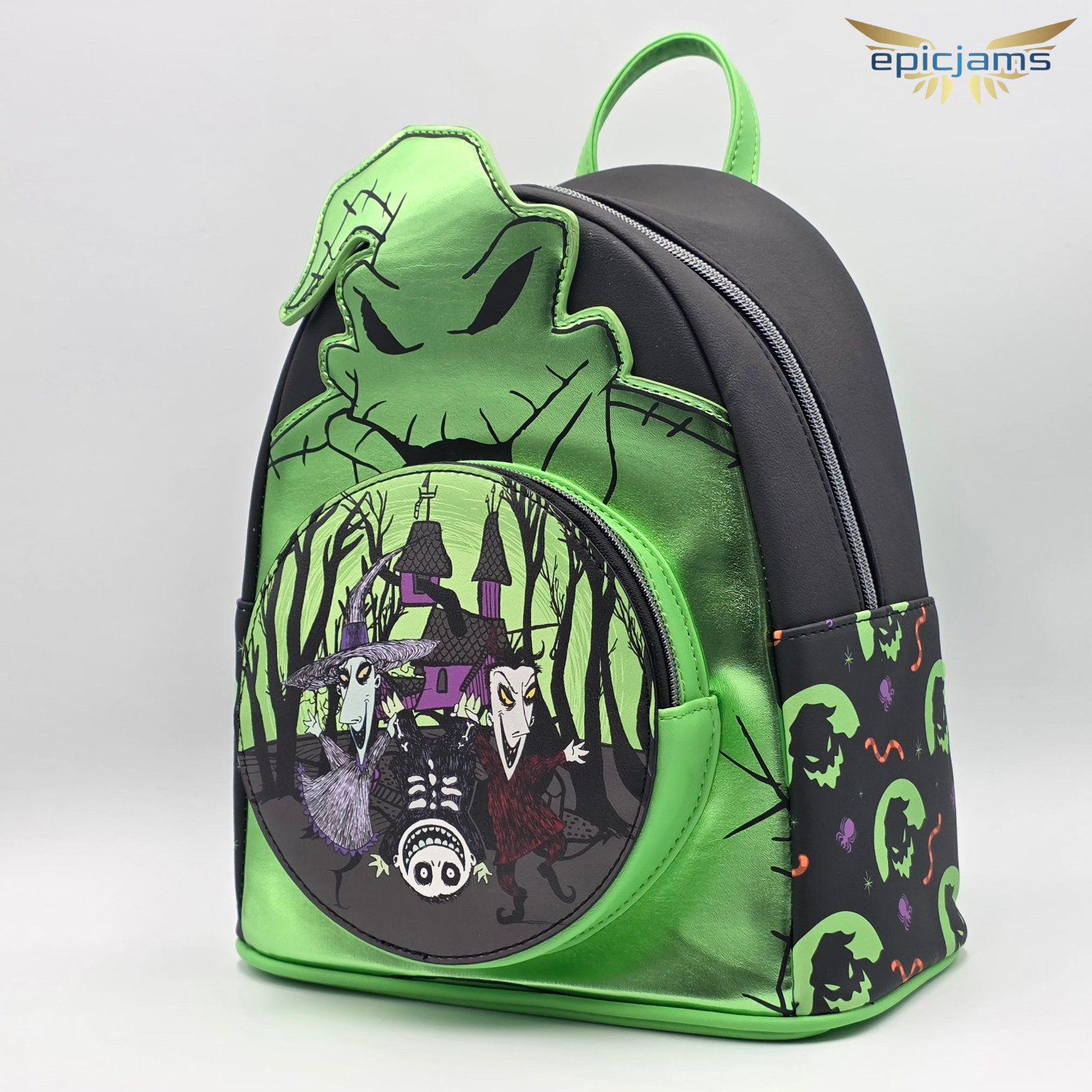 Loungefly The Nightmare Before Christmas Oogie Boogie Metallic Mini Backpack Bag
