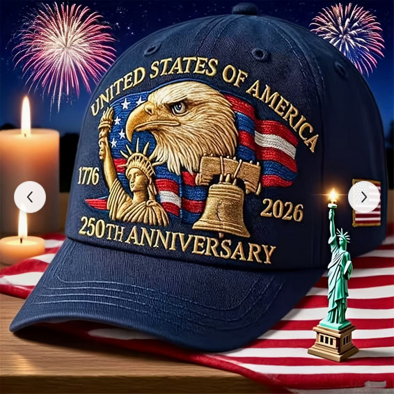 America 250th Anniversary Baseball Cap 1776–2026 Your Choice Of 5 Colors