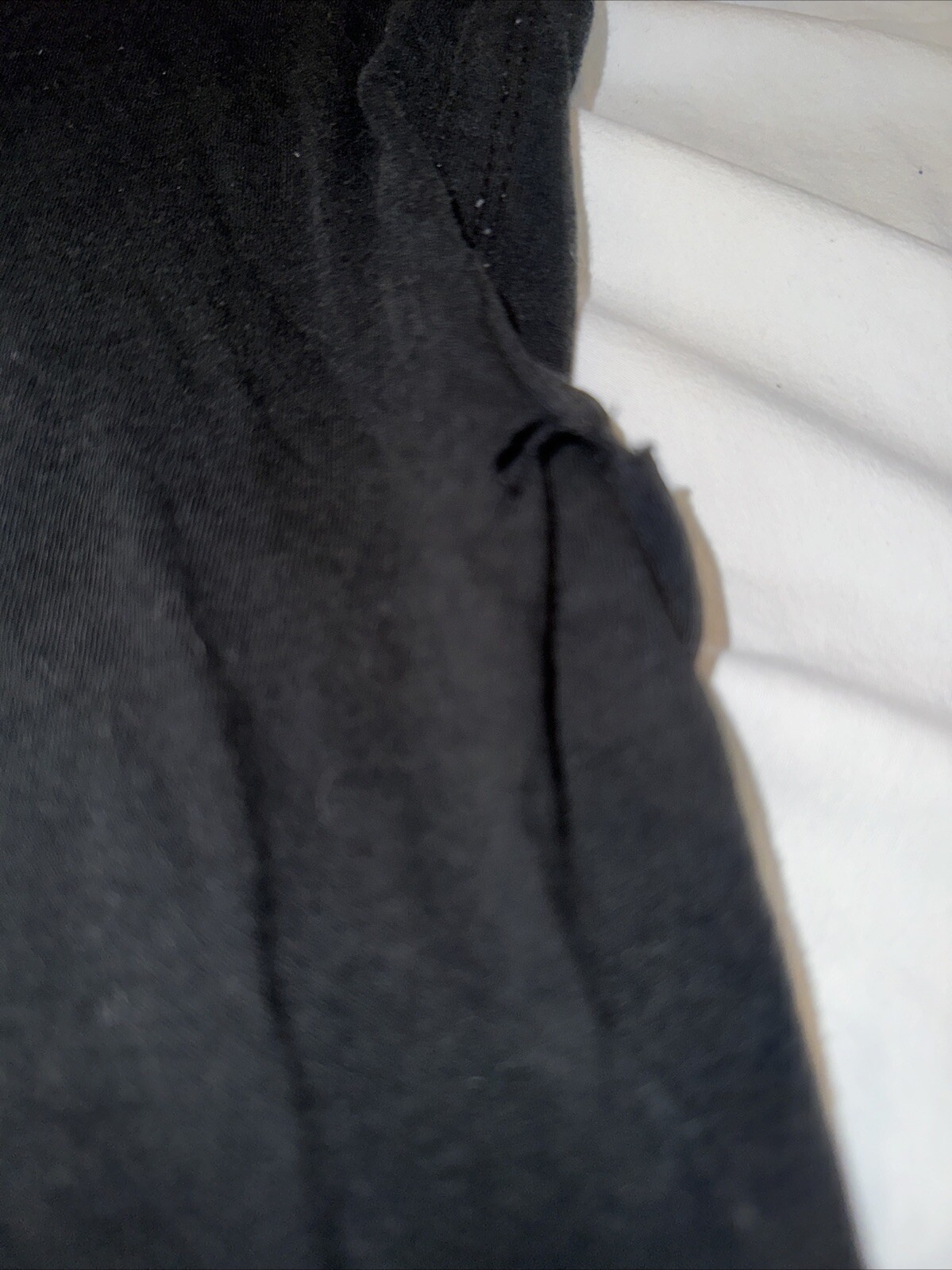 Ambiance 1X Black Short Sleeve Slit Sides Blouse