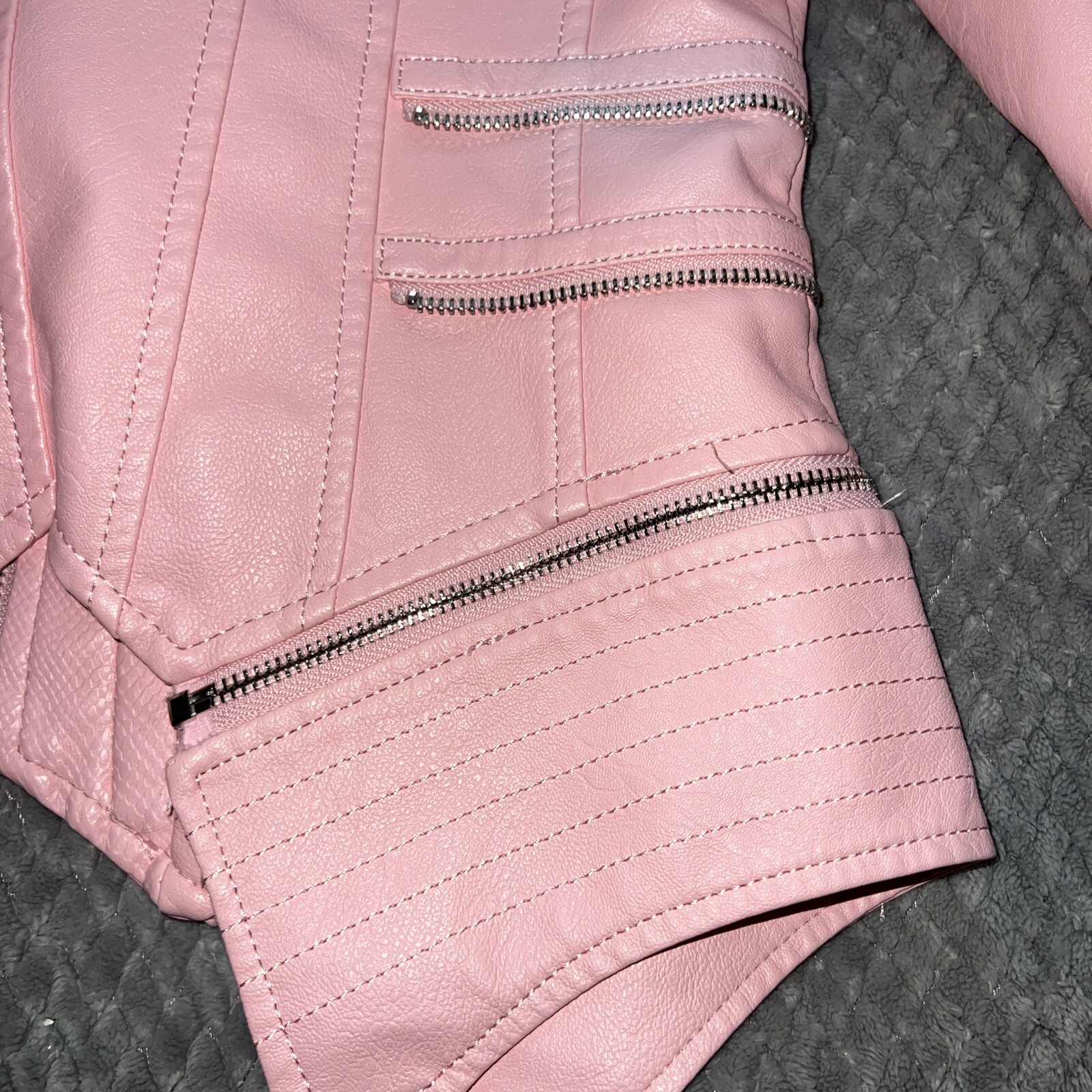 Adorable Design Eco Leather Jacket Size M NWT Paris
