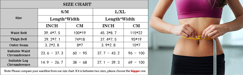 High Waist Trainer Thigh Trimmer, 3 in 1 Body Shaper Weight Loss Butt Black
