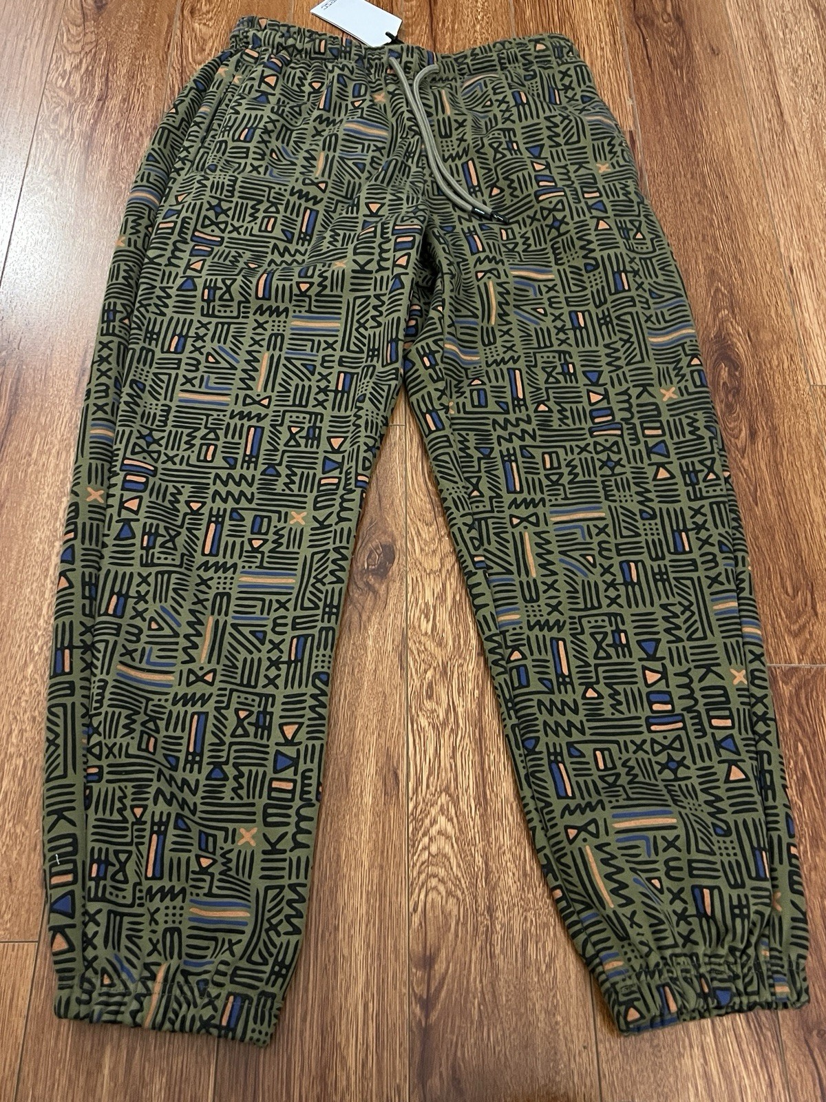 WeSC Afroscript AOP Unisex Joggers Streetwear Skate Y2K Mens Large New W Tags