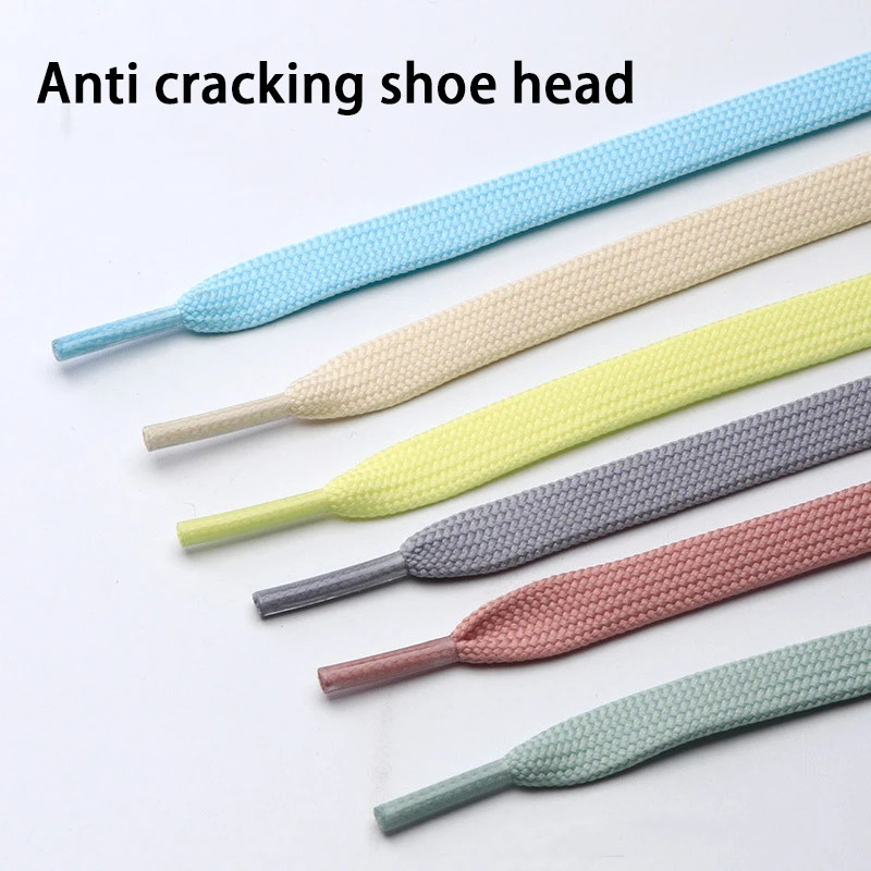 Classic Solid Color Laces 0.8cm Wide Flat Shoes Sneakers shoelaces Shoe Accessor