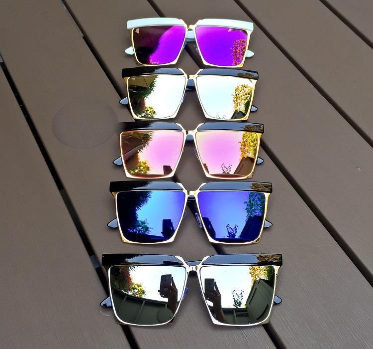 Oversized ROCK STAR Metal Frame Brow Bar Aviator Large Fashion Sunglasses 3873 L