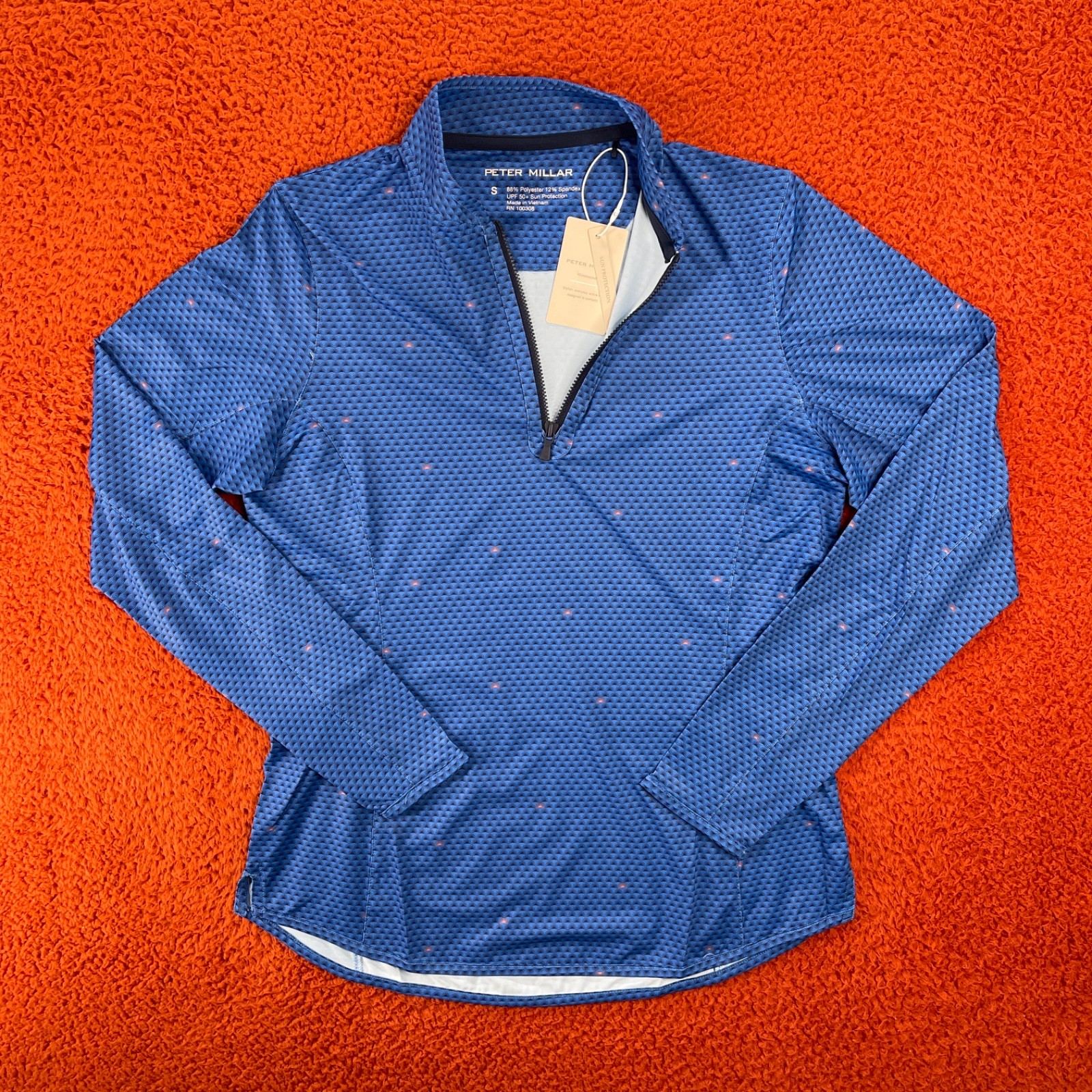 PETER MILLAR Womens SMALL First Light Lightweight Pullover Sun Protection $115
