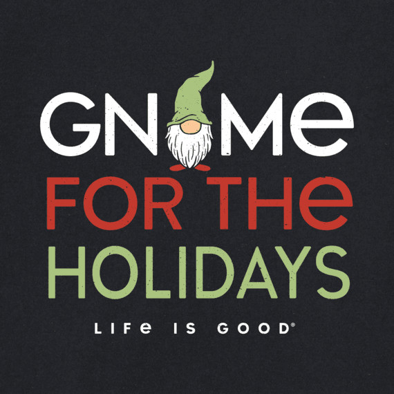 Life Is Good LS Shirt Crusher Tee GNOME FOR THE HOLIDAYS Elf Chest43in Womens L
