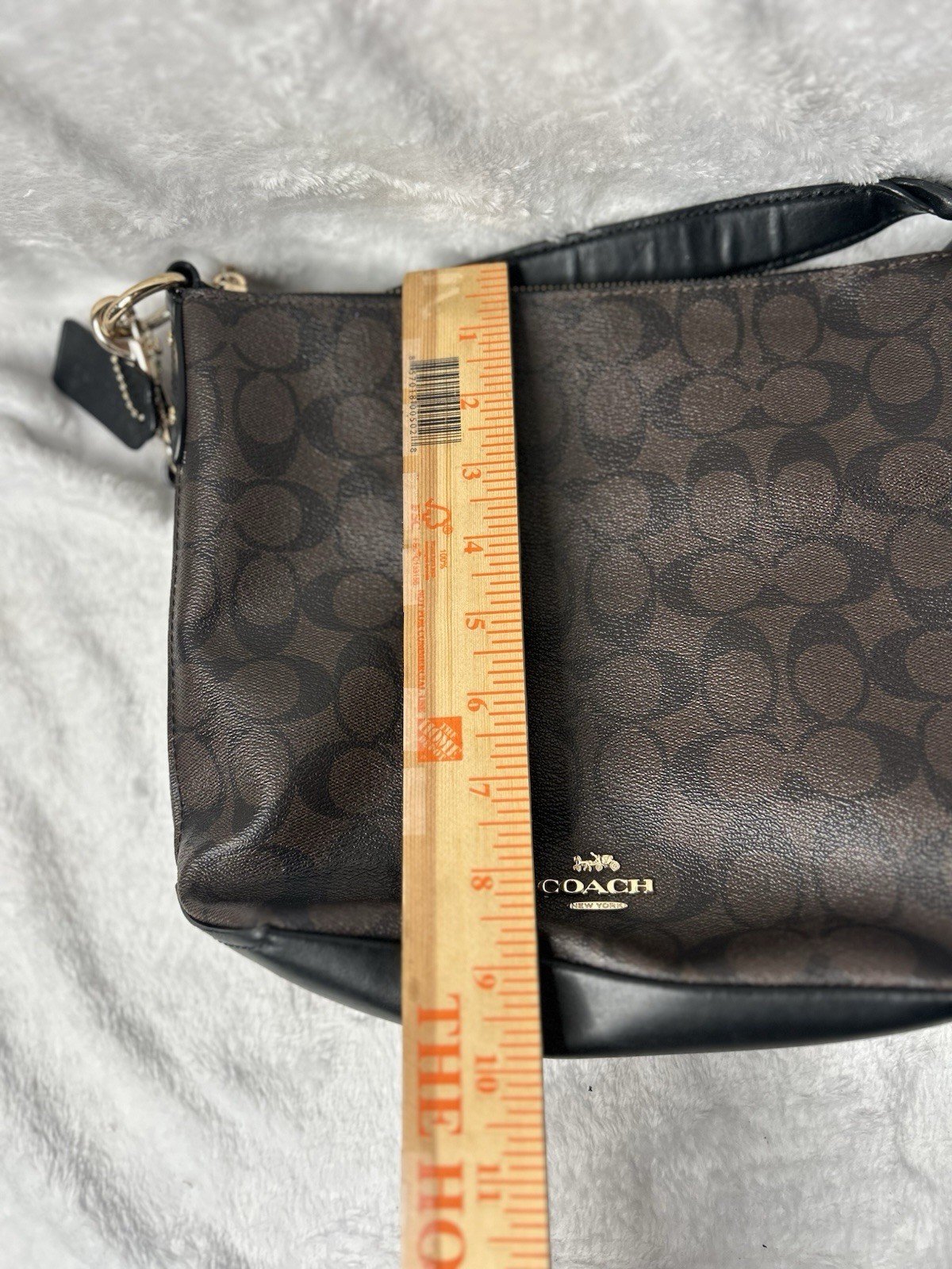 Coach Purse F87826 Mini Abby Duffle Bag In Signature Canvas In Brown/Black