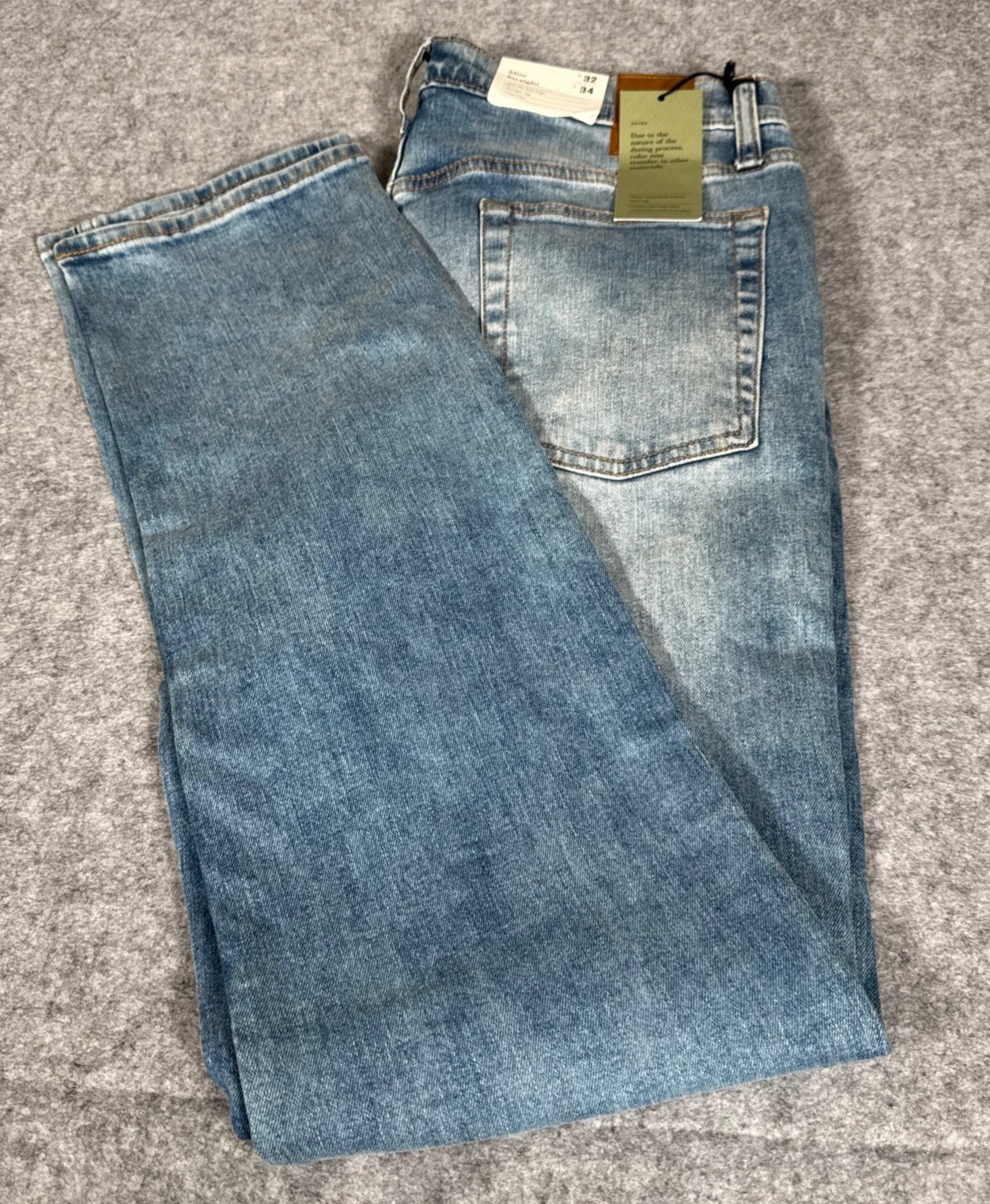 Goodfellow Mens Slim Straight Fit & Leg Jeans 32×34 Blue Medium Wash NEW