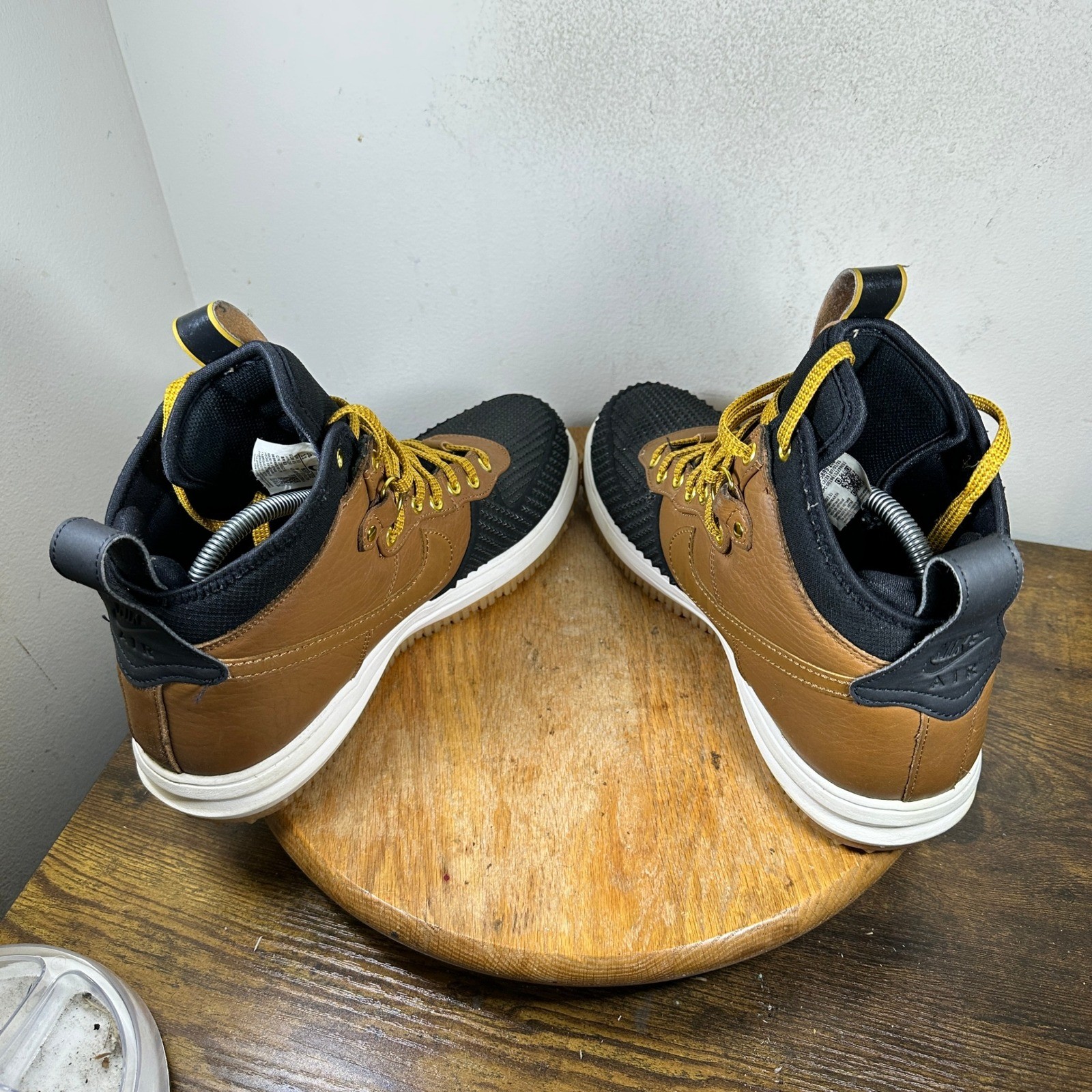 Nike Lunar Force 1 Duckboot Ale Brown Black Gold 805899-202 Mens 11 High Top