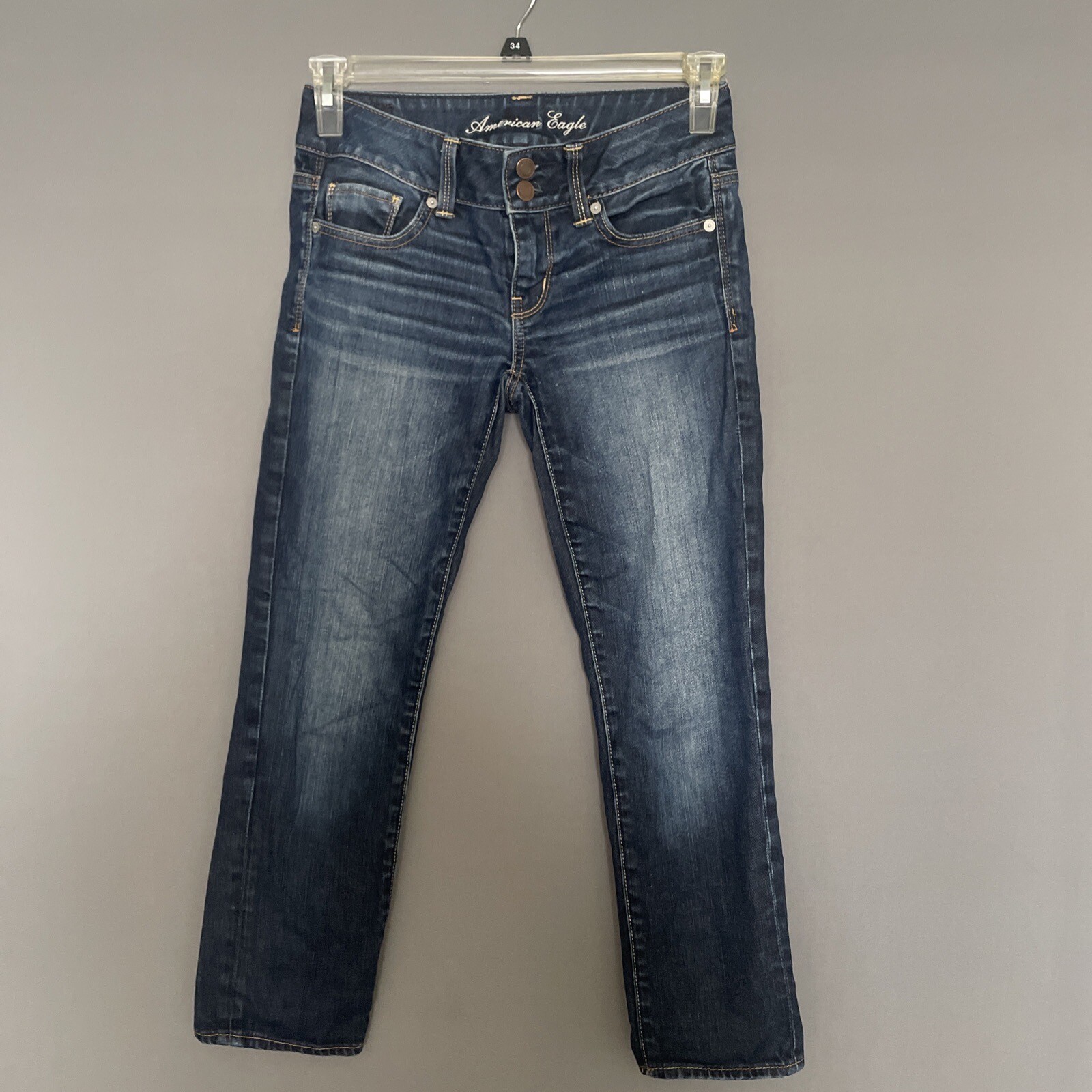 Women’s American Eagle Artist Stretch Crop Jeans Size 0 Regular RN 54485 CA03873