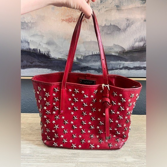 Jimmy Choo Small Sofia Red Leather Star Studded Handbag – EXCELLENT CONDITION
