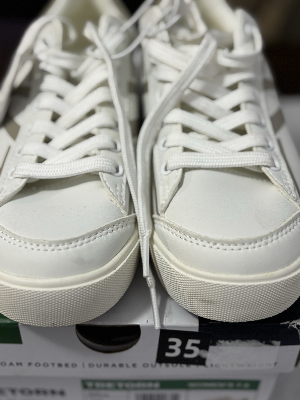 Tretorn Serve Memory Foam Footbed Sneakers Tennis Shoes White/Grey Size 7.5